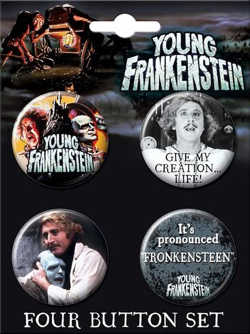 Ata-Boy Young Frankenstein Button Set - Set of 4 Button Set, Officially Licensed Collectible Buttons in Saudi Arabia