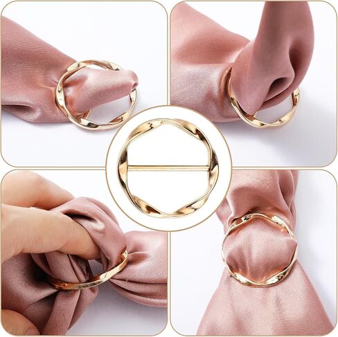 9 Pccs Shirt Ties Clips for Women, T-Shirt Clips Fashion Alloy Round shirt clips for women clothing Shirt Scarf Skirt Clothing in Saudi Arabia