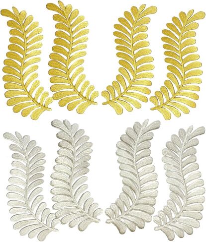 MSCFTFB 4 Pairs Leaves Iron on Patches,Decorative Ivy Embroidered Patch,Fabric Repair Patch for Clothes Jean Jacket Pant Vest Backpack Appliques Embellishments (Green) in Saudi Arabia
