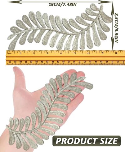 MSCFTFB 4 Pairs Leaves Iron on Patches,Decorative Ivy Embroidered Patch,Fabric Repair Patch for Clothes Jean Jacket Pant Vest Backpack Appliques Embellishments (Green) in Saudi Arabia
