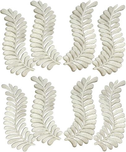 MSCFTFB 4 Pairs Leaves Iron on Patches,Decorative Ivy Embroidered Patch,Fabric Repair Patch for Clothes Jean Jacket Pant Vest Backpack Appliques Embellishments (Green) in Saudi Arabia