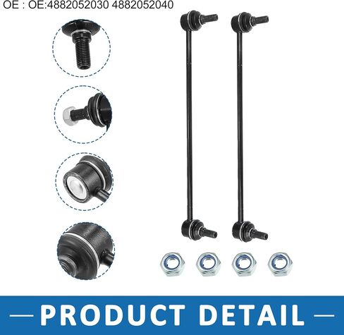 Front Sway Bar Links 4882052030 4882052040 Stabilizer End Link Suspension Kit for Toyota Yaris 2007-2018 Black(Set of 2) in Saudi Arabia