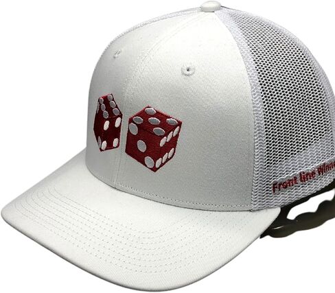 Front Line Winner Craps Hat for Men & Women Breathable Mesh, Trucker Hat, Gambler Hat, Gambling Gifts, Lucky Hat, Dice Cap in Saudi Arabia
