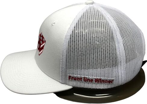 Front Line Winner Craps Hat for Men & Women Breathable Mesh, Trucker Hat, Gambler Hat, Gambling Gifts, Lucky Hat, Dice Cap in Saudi Arabia