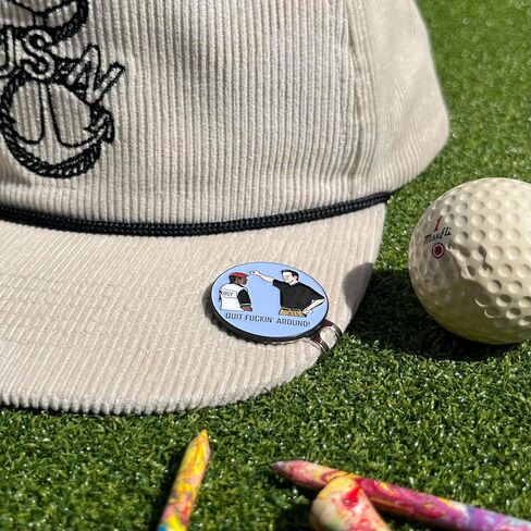 Premium Unique Enamel Magnetic Golf Ball Marker and Hat Clip with Iconic Tin-Cup Movie Inspired Design - Golf Course Essential Funny Great Golf Gift Accessories and Ideas for Men and Women in Saudi Arabia
