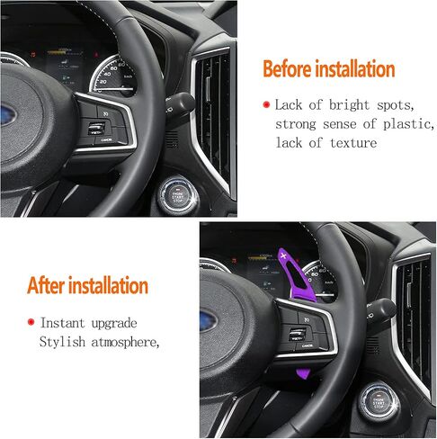 For Subaru Accessories Shift Paddles Cover Extension Steering Wheel Shifter Extended Trim For Compatible with Subaru Forester Outback XV BRZ WRX Impreza Crosstrek Legacy Aluminum Decor 2PCS) (Black) in Saudi Arabia