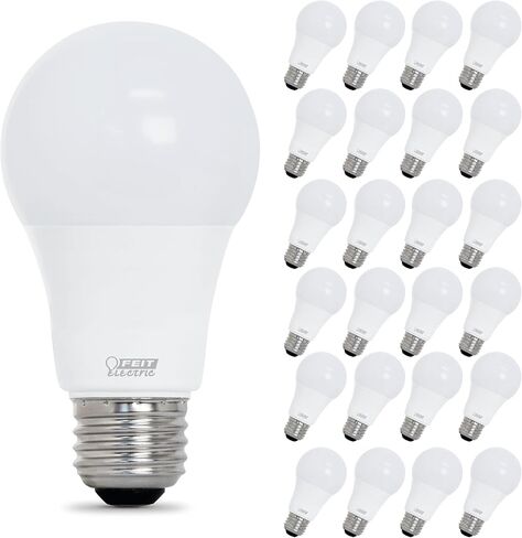 لمبة إضاءة LED A19 كهربائية من Feit، ما يعادل 75 وات، قابلة للتعتيم، 1100 لومن، قاعدة قياسية E26، ضوء نهاري 5000 كلفن، 90 CRI، لمبة إضاءة قياسية، تقييم رطب، عمر 22 عامًا، OM75DM/950CA/2/6، 12 حزمة in Saudi Arabia