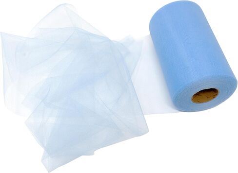 Singer Baby Blue Tulle Fabric Rolls 6 Inch by 100 Yards (300 ft) in Saudi Arabia