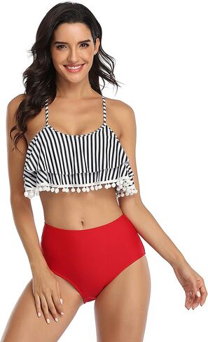 Uhnice Women’s Swimsuit Two Pieces Bathing Suits High Waisted Bikini Set in Saudi Arabia