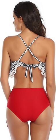 Uhnice Women’s Swimsuit Two Pieces Bathing Suits High Waisted Bikini Set in Saudi Arabia