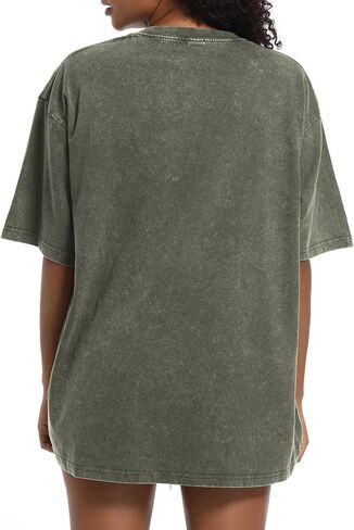 تي شيرت عتيق كبير الحجم للنساء قمصان على شكل جمجمة تيشيرتات ذات هيكل عظمي قوطي جرافيك حمضي تي شيرت فضفاض تي شيرت برقبة دائرية in Kuwait