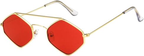 ENTHYI Classics Hexagon Sunglasses for Men/Women Metal Retro Diamond Shape SunGlasse Shades Film Glasses UV Protection in Saudi Arabia