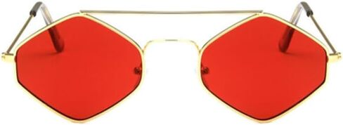 ENTHYI Classics Hexagon Sunglasses for Men/Women Metal Retro Diamond Shape SunGlasse Shades Film Glasses UV Protection in Saudi Arabia