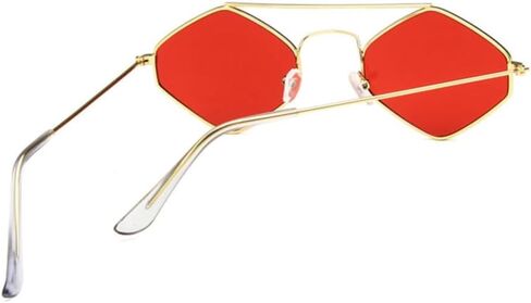 ENTHYI Classics Hexagon Sunglasses for Men/Women Metal Retro Diamond Shape SunGlasse Shades Film Glasses UV Protection in Saudi Arabia