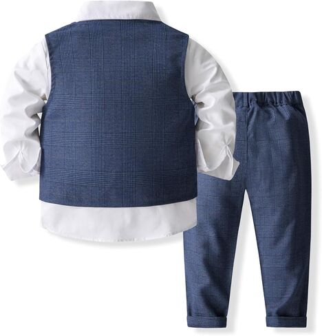 Baby Boys Toddler Suit Clothes Sets Casual Dress Shirts Pants Gentleman Outfits Suits 18 Month 5 Years in Saudi Arabia