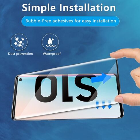 (2+2) عبوتان من واقي الشاشة الزجاجي المقوى لهاتف Samsung Galaxy S10 وعبوتان من واقي عدسة الكاميرا الزجاجية، فتحة دقيقة، خالية من الفقاعات، سهلة التركيب، صلابة 9H HD، حواف منحنية ثلاثية الأبعاد in Kuwait