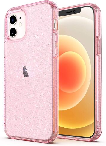 ULAK Compatible with iPhone 12 Case Clear Glitter, Transparent in Kuwait
