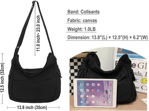 Collsants Messenger Bag Hobo Crossbody حقائب للنساء من القماش حقيبة كروسبودي حقيبة كتف in Kuwait