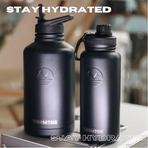 32 Oz Water Bottle With Straw - 1 Liter Stainless Steel Water Bottle With Wide Mouth Opening | Comes W/Sports Water Bottle Holder With Strap (32 OZ Sleeve) - Yellow in Saudi Arabia