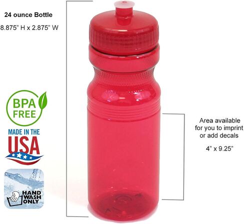 زجاجات مياه خضراء من رولينج ساندز خالية من مادة BPA سعة 24 أونصة، 30 عبوة، مصنوعة في الولايات المتحدة الأمريكية in Kuwait