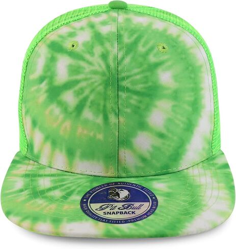 Trendy Apparel Shop Tie Dye Printed Mesh Back Flat Bill Snapback Cap in Saudi Arabia