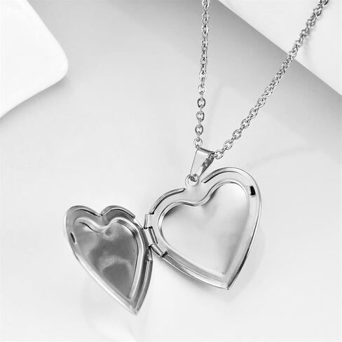 Customized Medical Alert Locket Necklace for Women Teen Girls,Personalized Medical ID Locket That Hold Pictures Openable Photo Necklace Memorial Jewelry for Her,Free Medic Wallet Card in Kuwait