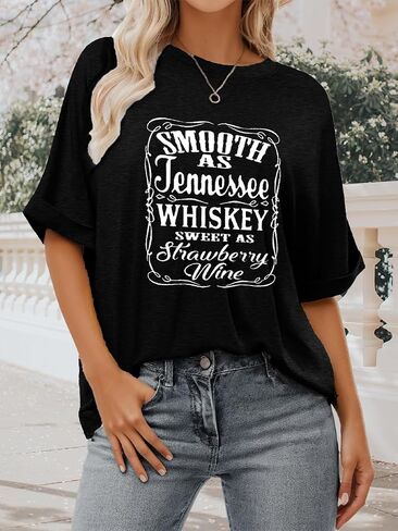 Womens Oversized Graphic Tee Shirt Raglan Sleeve Boho Wildflower Tshirt Summer Baggy Country Music Casual Blouses in Saudi Arabia