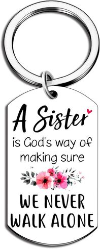 هدايا للأصدقاء الذين يذهبون بعيدًا عن سلسلة مفاتيح Soul Sister للنساء، هدايا الأخت من الأخت، هدايا عيد الميلاد الخاصة لعيد الميلاد لأخوات الروح الكبيرة المتوسطة ليل in Kuwait