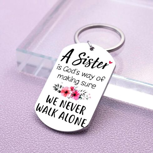 هدايا للأصدقاء الذين يذهبون بعيدًا عن سلسلة مفاتيح Soul Sister للنساء، هدايا الأخت من الأخت، هدايا عيد الميلاد الخاصة لعيد الميلاد لأخوات الروح الكبيرة المتوسطة ليل in Kuwait