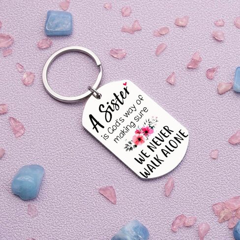 هدايا للأصدقاء الذين يذهبون بعيدًا عن سلسلة مفاتيح Soul Sister للنساء، هدايا الأخت من الأخت، هدايا عيد الميلاد الخاصة لعيد الميلاد لأخوات الروح الكبيرة المتوسطة ليل in Kuwait