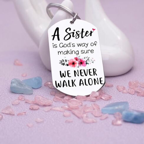 هدايا للأصدقاء الذين يذهبون بعيدًا عن سلسلة مفاتيح Soul Sister للنساء، هدايا الأخت من الأخت، هدايا عيد الميلاد الخاصة لعيد الميلاد لأخوات الروح الكبيرة المتوسطة ليل in Kuwait