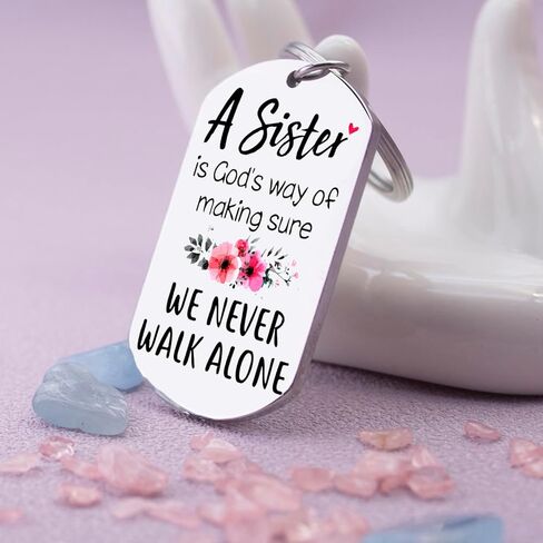 هدايا للأصدقاء الذين يذهبون بعيدًا عن سلسلة مفاتيح Soul Sister للنساء، هدايا الأخت من الأخت، هدايا عيد الميلاد الخاصة لعيد الميلاد لأخوات الروح الكبيرة المتوسطة ليل in Kuwait