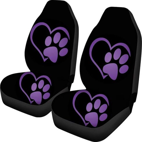 PZZ BEACH Boho Style Car Front Seat Covers 2 Pcs Set, Moon Night Tribal Wolf Howling Pattern Durable & Breathable Bucket Seats Protector Cover Fit SUV/Trucks/Van in Saudi Arabia