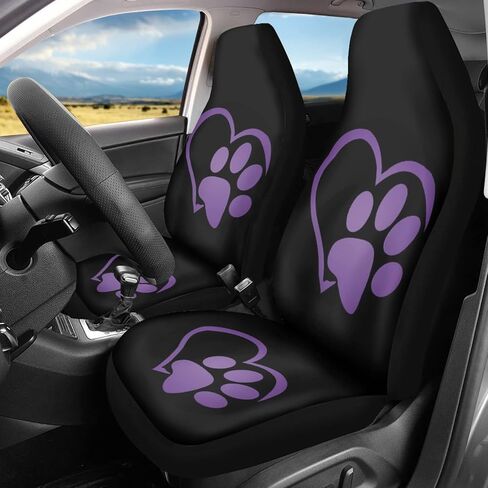 PZZ BEACH Boho Style Car Front Seat Covers 2 Pcs Set, Moon Night Tribal Wolf Howling Pattern Durable & Breathable Bucket Seats Protector Cover Fit SUV/Trucks/Van in Saudi Arabia