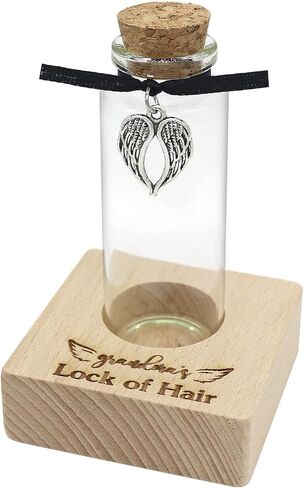 Personalized Loss of Loved One Photo Frame Memorial，Custom lock of Hair Keepsake Jar,Remembrance Gift，Bereavement Gift,Sympathy Gift for Lost Mom, Dad， Friends, Sisters, Grandparents (Style C) in Saudi Arabia
