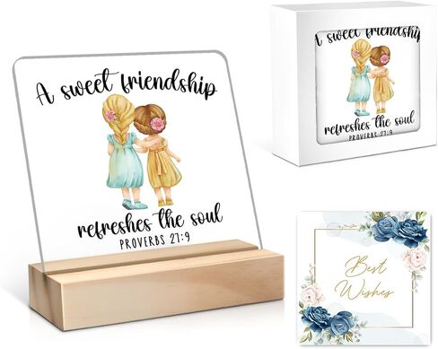 A Sweet Friendship Refreshes The Soul Acrylic Desk Decorative Sign, Friendships Gifts for Women Men Friends, Gifts for Long Distance Friends, Birthday Christmas Graduation Gifts for Bestie Bff in Saudi Arabia
