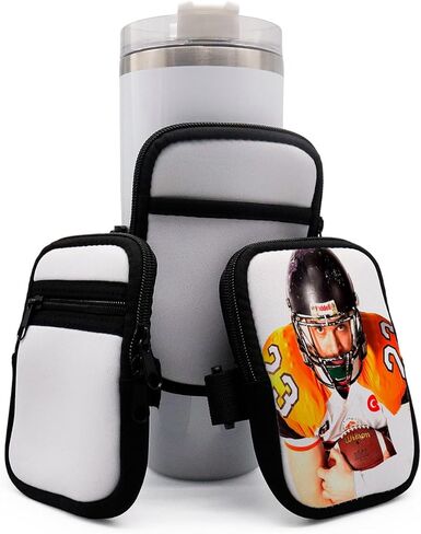 H-E 10 Pack Sublimation Water Bottle Pouch Blanks Tumbler Zipper Pouch Bag for Tumbler 20-40oz, Neoprene Water Bottle Tumbler Pouch Bag for Gym Outdoor Sports in Kuwait