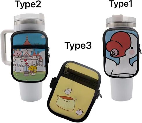 H-E 10 Pack Sublimation Water Bottle Pouch Blanks Tumbler Zipper Pouch Bag for Tumbler 20-40oz, Neoprene Water Bottle Tumbler Pouch Bag for Gym Outdoor Sports in Kuwait