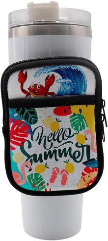 H-E 10 Pack Sublimation Water Bottle Pouch Blanks Tumbler Zipper Pouch Bag for Tumbler 20-40oz, Neoprene Water Bottle Tumbler Pouch Bag for Gym Outdoor Sports in Kuwait