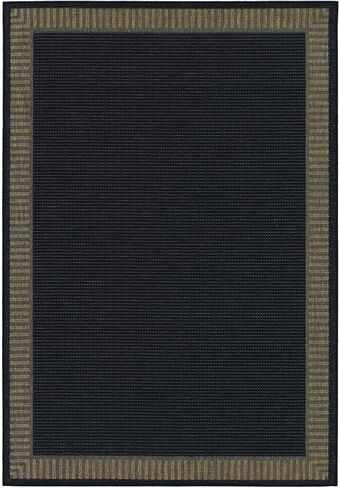 سجادة كوريستان ريسيفي من الخيزران، 5 أقدام و3 بوصات × 7 أقدام و6 بوصات، غرزة/أسود/كاكاو in Kuwait