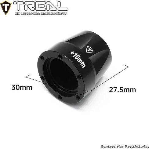 محور سداسي للعجلة من TREAL SCX6 ممتد + 5 مم/+ 10 مم مجموعة تمديد محول العجلة 4 قطعة لـ 1/6 SCX6 Jeep Trail Honcho (+5 مم) in Saudi Arabia