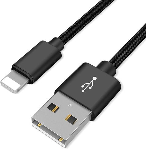 IFLASH Nylon Braided Charge/Data Cable, 1FT Short Charging and Sync Cable for Apple iPhone Xs MAX/XS/XR/X / 8 Plus / 7 Plus 6S 6 Plus 5S SE 2019 2018 in Saudi Arabia