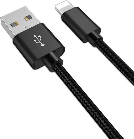IFLASH Nylon Braided Charge/Data Cable, 1FT Short Charging and Sync Cable for Apple iPhone Xs MAX/XS/XR/X / 8 Plus / 7 Plus 6S 6 Plus 5S SE 2019 2018 in Saudi Arabia