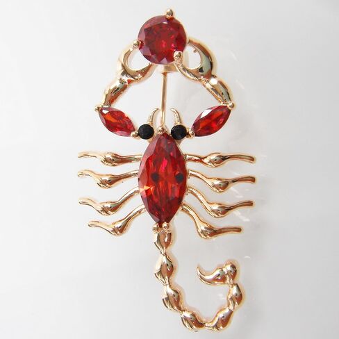 Navachi 18k Gold Plated Copper Cubic Zirconia Zircon Scorpion Brooches Pins in Saudi Arabia