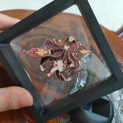 Genshin Impact Hutao Anime Enamel Pins - Hutao Characters Cosplay Kawaii Enamel Brooch Lapel Pin Anime Accessories - Brooch Pins for Women, Gift for Fans, Women and Girls in Saudi Arabia
