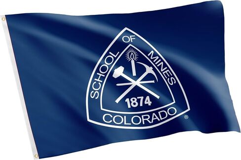 Desert Cactus Colorado School of Mines Flag Orediggers Banners 100% Polyester Indoor Outdoor 3x5 (Style 2) in Saudi Arabia