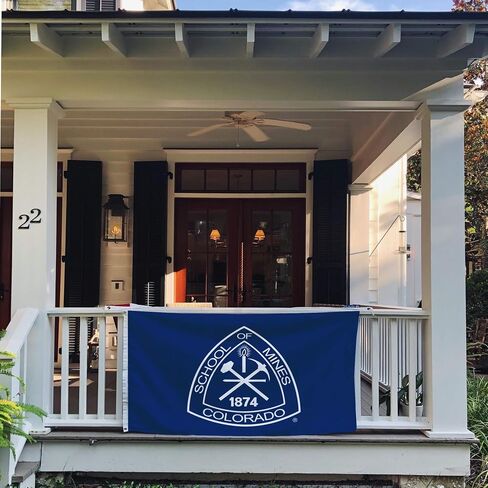 Desert Cactus Colorado School of Mines Flag Orediggers Banners 100% Polyester Indoor Outdoor 3x5 (Style 2) in Saudi Arabia