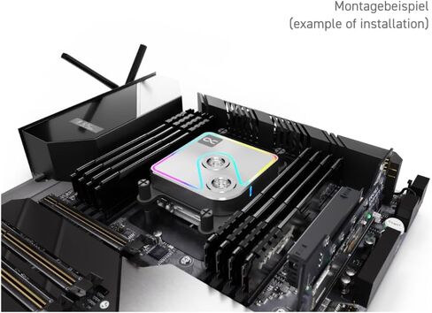 Alphacool Core 1 Aurora CPU Water Block with Thermal Grizzly KryoSheet (38x38mm) for Intel LGA 1700 CPU Bundle, Silver in Saudi Arabia
