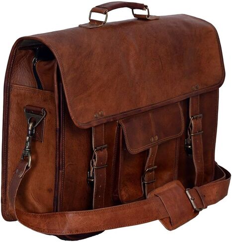 KPL 18 INCH Leather Briefcase Laptop Messenger Bag Satchel Office computer bag for men (16 INCH) in Saudi Arabia