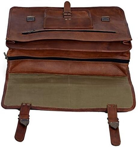 KPL 18 INCH Leather Briefcase Laptop Messenger Bag Satchel Office computer bag for men (16 INCH) in Saudi Arabia